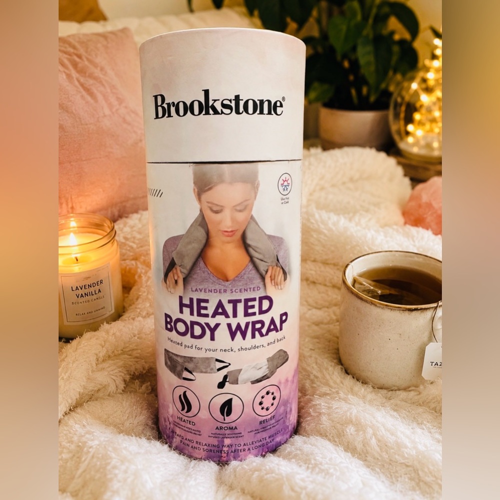 ❤️ Bookstone Lavender Scented Heated Body Wrap Neck and Shoulder Heating Pad